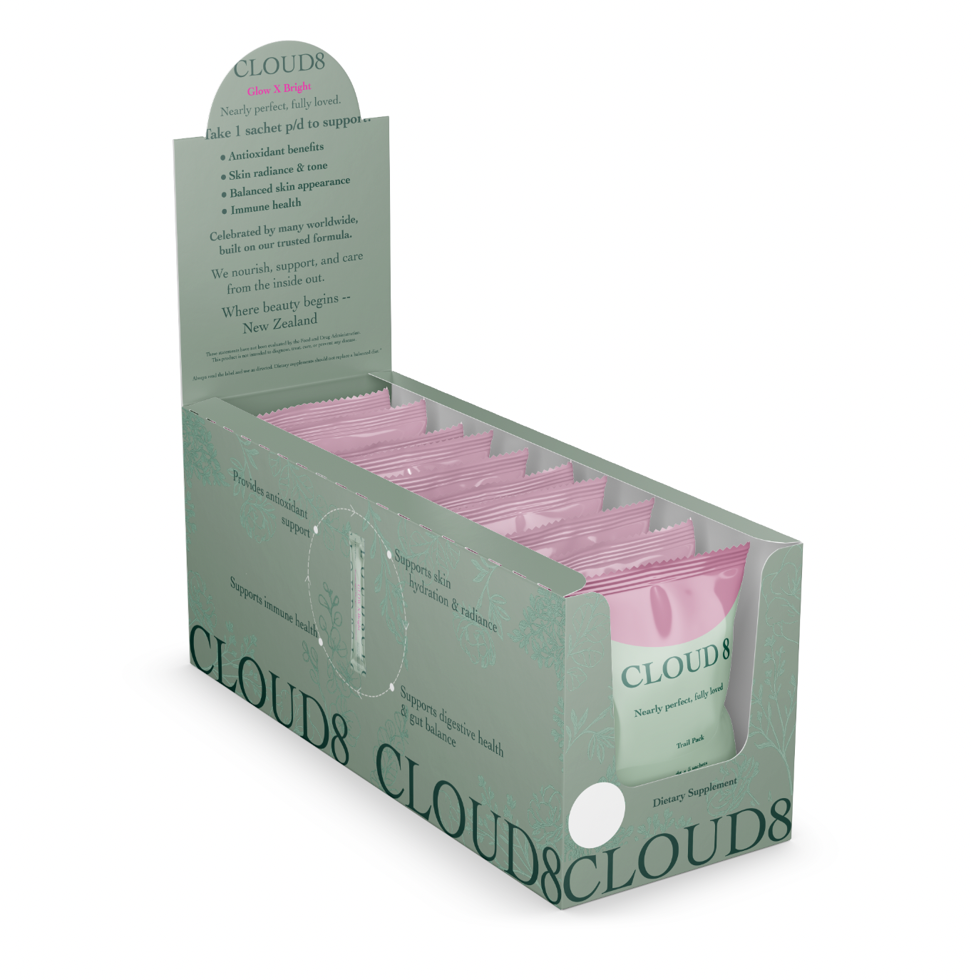 Retail Starter LARGE 10 x 1 week Pack + 5 x 30 day box - CLOUD8 Glow X Bright