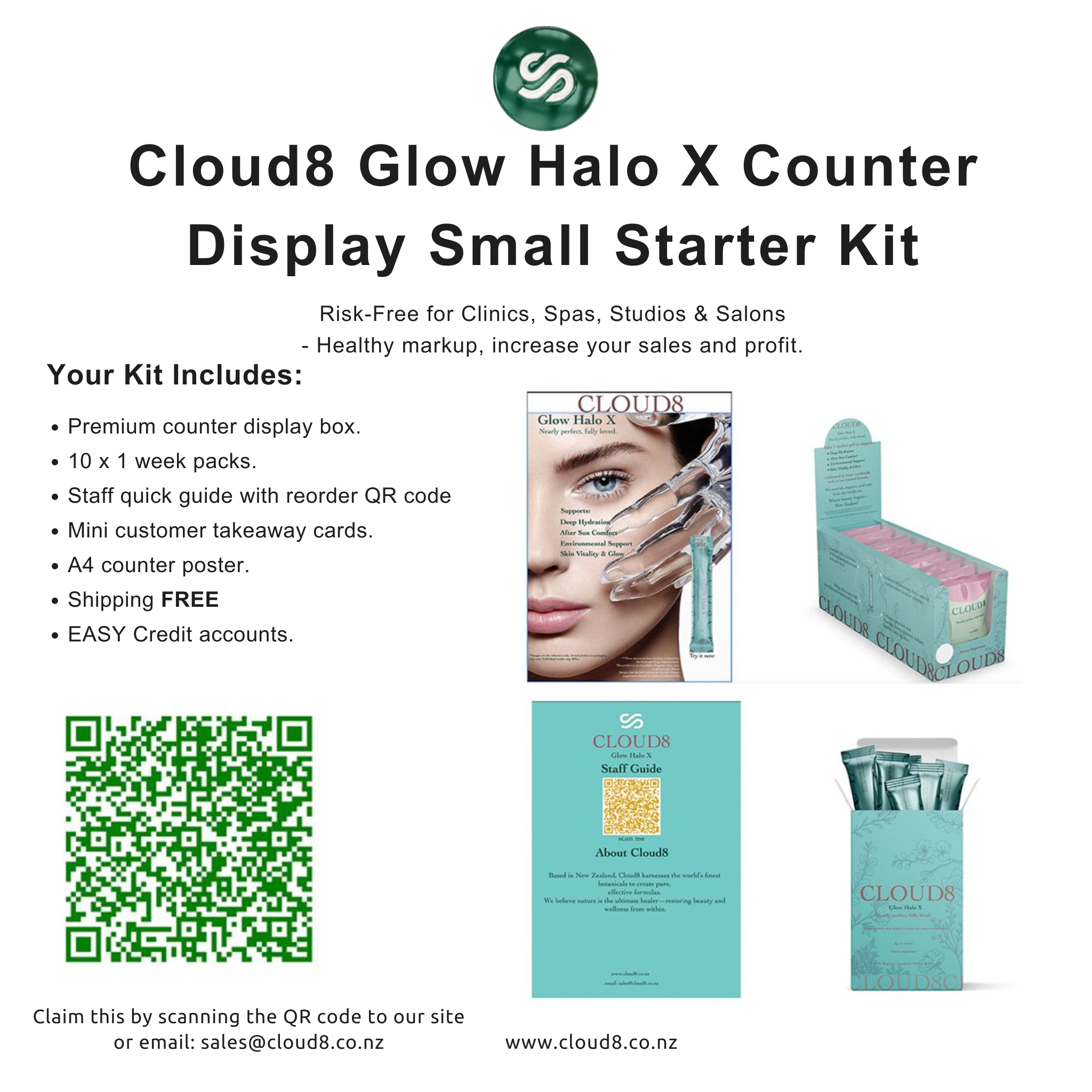 Retail Starter SMALL 10 x 1 week Pack CLOUD8 Glow Halo X